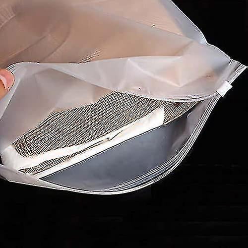 100pcs Storage Saving Space Clothes Bags Frosted Plastic Zip-lock Garment  Bags Travel Seal Storage Bags 