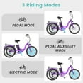 thumbnail image 5 of MOONCOOL MC350 Electric Tricycle for Adults, 350W Motorized Electric trike with 36V 10.4Ah Removable lithium battery,24"/26" 7 Speeds 3 Wheels Electric Bikes, 5 of 19