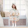 thumbnail image 7 of FORMRS Wearable Blanket Hoodie with Sleeves for Kids Cozy Flannel Sweatshirt, Gray Seashell, 7 of 7