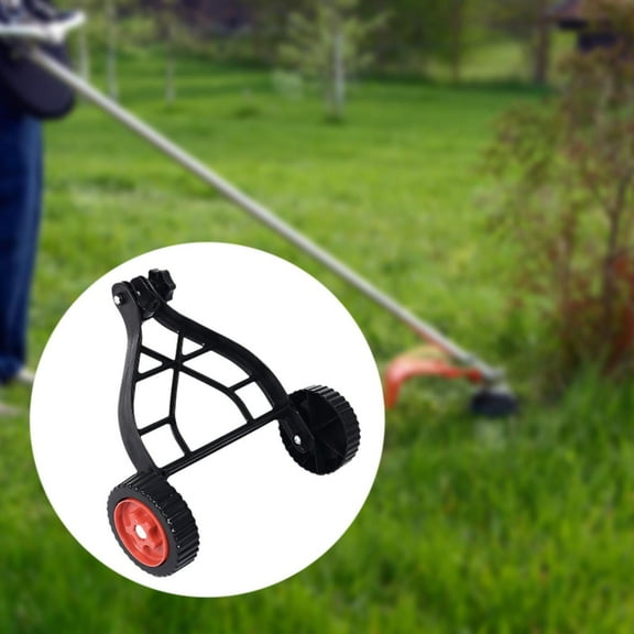 colaxi String Trimmer Wheel Universal 25 mm Accessories Lawn Mower Auxiliary Wheels Adjustable Height for Walk behind String Trimmer