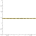 thumbnail image 4 of Primal Gold 10 Karat Yellow Gold 2mm Diamond-cut Rope Chain Anklet, 4 of 4
