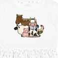 thumbnail image 4 of Inktastic Cute Horse, Sheep, Cow, Pig, and Rooster Farm Animals Girls Toddler Dress, 4 of 5