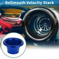 thumbnail image 2 of Unique Bargains Velocity Stack Bellmouth Durable 2.56" ID 4.25" OD Turbo Engine Air Intake Aluminum Alloy Blue, 2 of 6