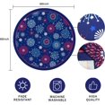 thumbnail image 6 of 4th of July Tablecloth Patriotic Decorations Red White and Blue Print Fireworks Memorial Day Backed Table Cloth American Flag Indoor/Outdoor/Pool/Party (60" Round), 6 of 6