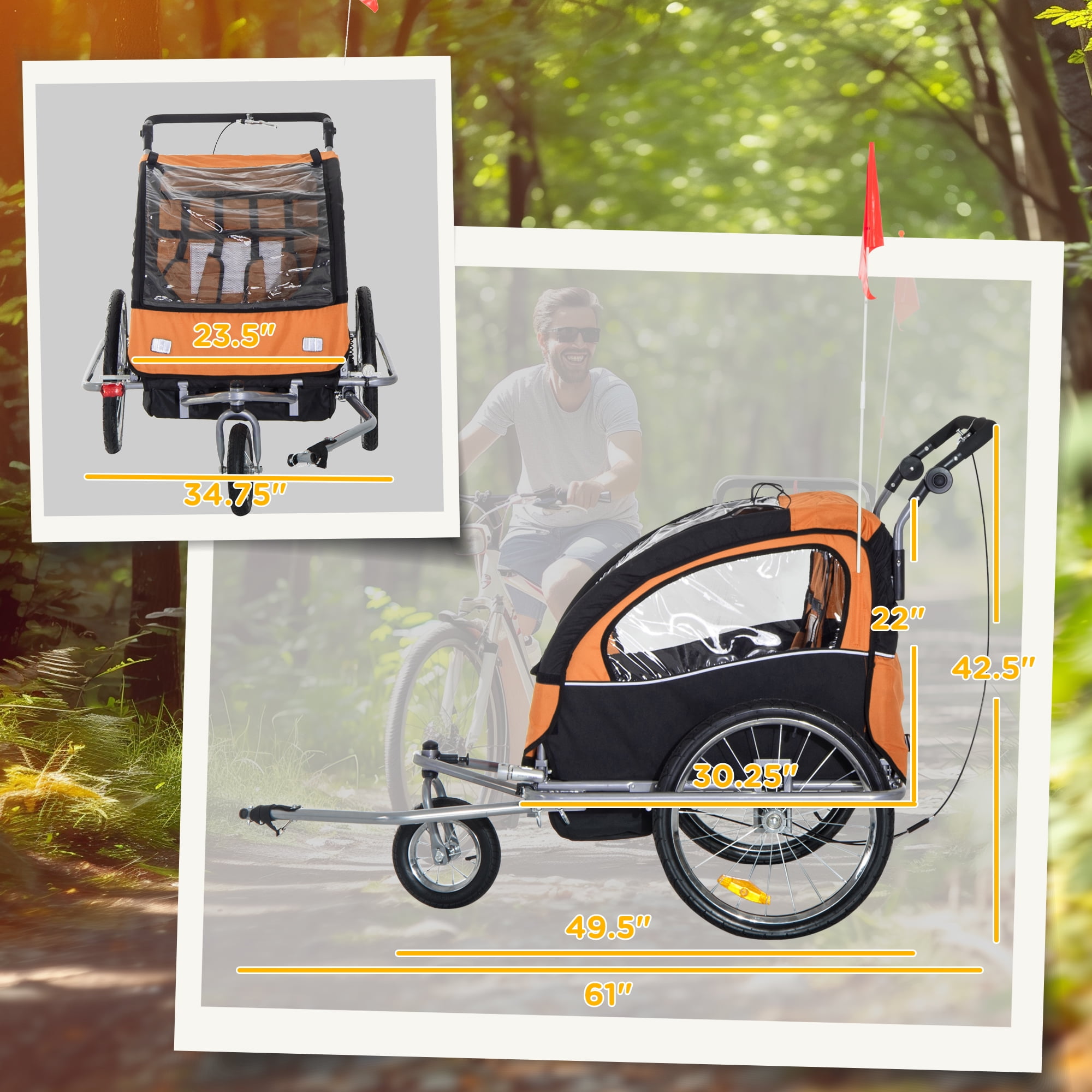 Aosom elite bike trailer hotsell