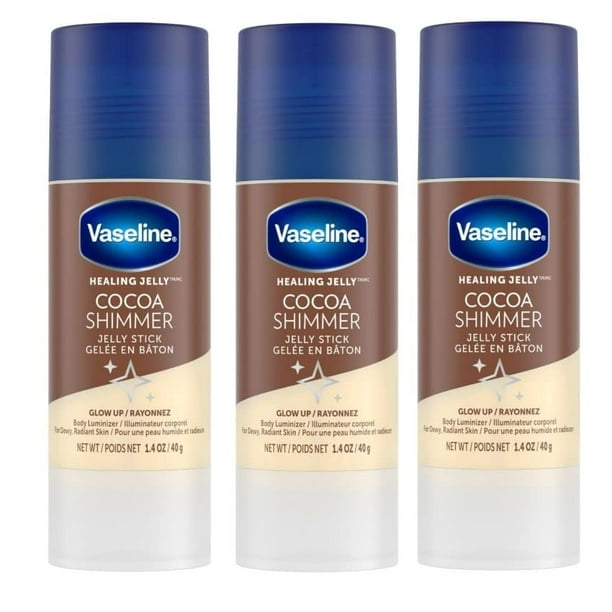 Unilever Vaseline Cocoa Shimmer Jelly Stick GLOW UP Body Luminizer For