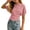 0#-Red625, variant on Kiijoy Girls Striped Short Sleeve Ruched T-Shirt Summer Casual Fitted T Shirt, Sizes 3-14