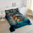 thumbnail image 4 of Erosebridal Cute Cat Bedding Sets Full with Comforter, Pet Kitten Duvet Insert, Ocean Room Decor, Reversible 3pcs, 4 of 7