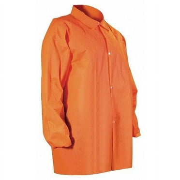 Cellucap Lab Coat,Orange,Snaps,4XL,PK30 6509ORXXXX