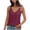 Hot Pink, variant on Erwazi Women's Solid Color Crew Neck Double Strap Cami Sleeveless Slim Fit Casual Trendy Tank Top