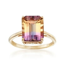 Ross-Simons 3.40 Carat Ametrine Solitaire Ring in 14kt Yellow Gold, Women's, Adult