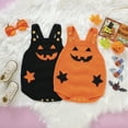 thumbnail image 2 of Baby Boy Girl Halloween Outfits Pumpkin Knitted Romper Overalls Fall Winter Sweater Jumpsuit Bodysuit Newborn Infant Cute Clothes, 2 of 7
