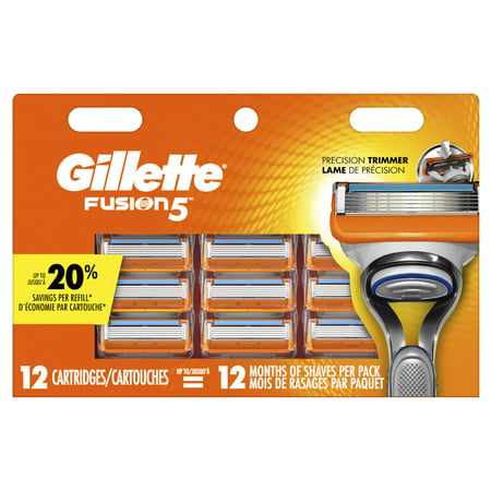 Gillette Fusion5 Mens Razor Blades Refill Cartridges 12 Ct Walmart Com Walmart Com
