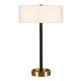 thumbnail image 5 of Evelyn&Zoe Estella 24" Tall Two-Tone Table Lamp with Fabric Shade in Matte Black/Brass/White, 5 of 8