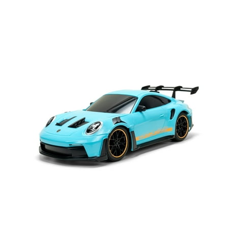 Jada Toys Porsche 911 (992) GT3 RS – 1:16 RC – USB Rechargeable with Turbo Function, Radio Control Cars(Blue)