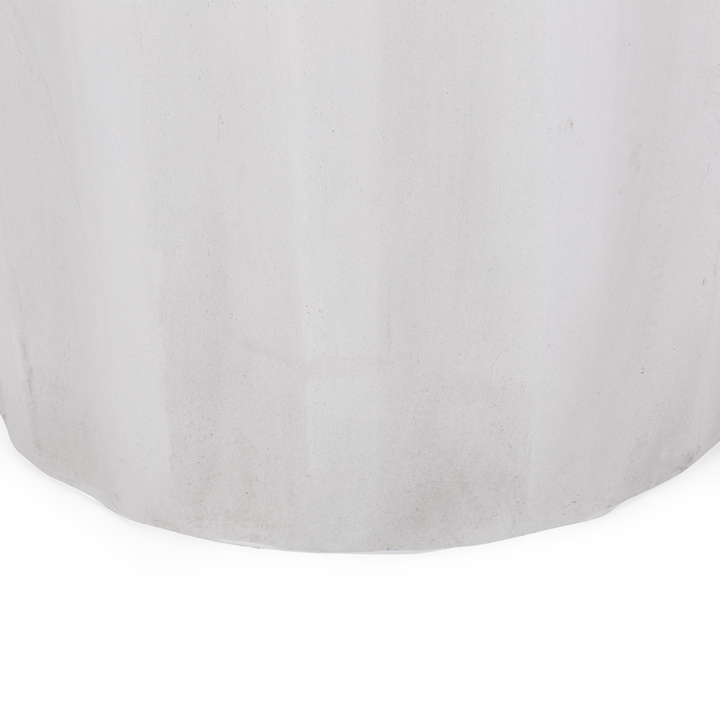 Deanna Lightweight Concrete Outdoor Side Table, Antique White
