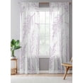 thumbnail image 5 of Sheer Curtains 84 Inches Long, Pink Purple Tree Branches Semi Sheer Curtains Light Filtering Window Treatment, Farmhouse Nature Botanical Privacy Voile Drapes for Living Room Bedroom 52x84 Inch, 5 of 7