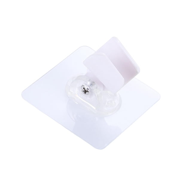 Soporte para cabezal de ducha, placa base fija, soporte para brazo de ducha extraíble sin taladro Blanco