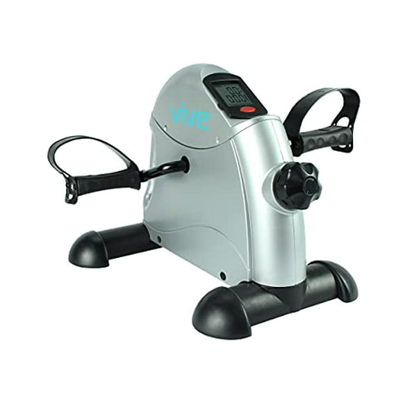 Vive Pedal Exerciser - Stationary Exercise Leg Peddler - Low Impact, Portable Mini Cycle Bike for Under Your Office Desk - Slim Design for Arm or Foot - Small, Sitdown Recumbent Equipment Machine