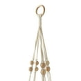 thumbnail image 5 of DecMode 10" x 10" x 49" Round White Fabric Handmade Hanging Macrame Wall Planter, 5 of 7