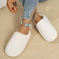 thumbnail image 6 of Cloud Like Slippers with Fuzzy Knit Upper, Comfortable Indoor Slippers and House Shoes, Lightweight Warm Footwear for Women Men in Winter 8 White, 6 of 8