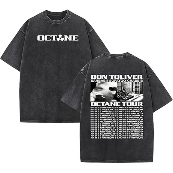 SylvBegna OCTANE Washed T-Shirt Men Women Short Sleeve TShirts Casual Pullover Cotton Tees Tops