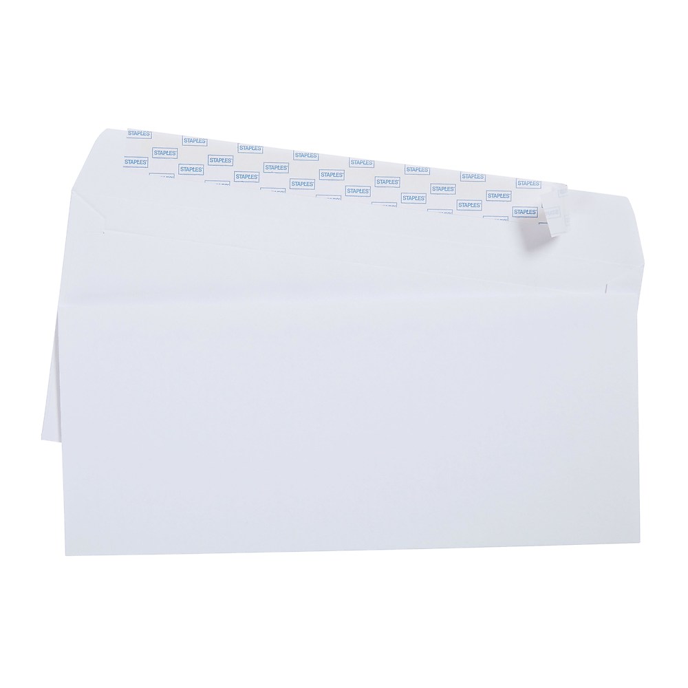 Staples Easy Close 10 Envelope 41/8" x 91/2" White 500/Box (381912