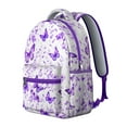 thumbnail image 4 of Butterflies Print Backpack for Student Colorful Floral Pattern Cute Tropical Aesthetic Bookbag for Butterfly Lovers Artistic Design, 4 of 5