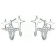 thumbnail image 2 of Fiaya Women Post Star Earrings, Small Star Stud Earrings, Elegant Unique Personality Style Ear Studs, Asymmetric Cute Tiny Earrings for Women, 2 of 8