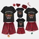 thumbnail image 1 of Pijamas familiares a juego de Navidad, conjunto de Pijamas cortos negros de Dachshund a través de la nieve, 1 of 3