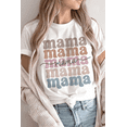 thumbnail image 2 of Women's White Mama Lettering Printed Crew Neck Tee - Casual Graphic T-Shirt | [ZhiHiMeRi] | (US 20-22)2XL, 2 of 8