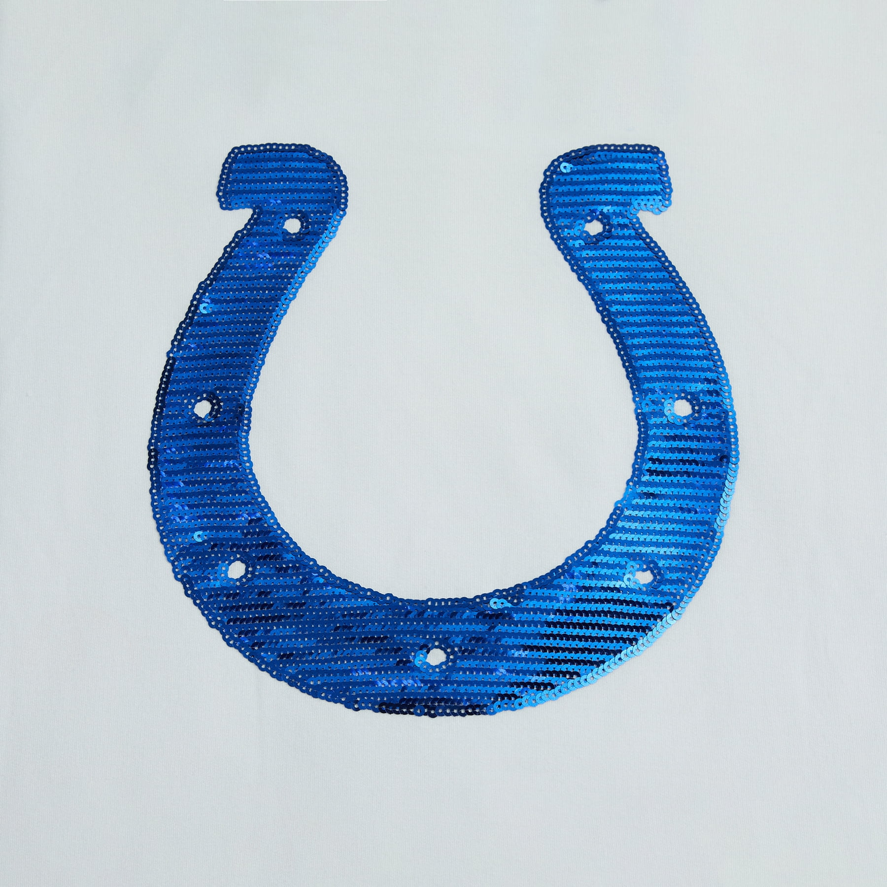 NFL Womens Indianapolis Colts Cozy Sequin Crew Neck Sweatshirt