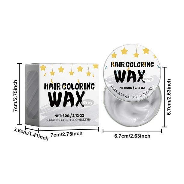 Cera de color temporal para el cabello para niños, mujeres y hombres, tinte lavable para peinar el cabello teñido, para niñas, niños y adolescentes, crema de gel colorante instantáneo, 60 g