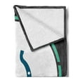 thumbnail image 2 of Rodeo Soft Flannel Fleece Throw Blanket, Horseshoe in a Circle Frame Wild West Luck Illustration Print, Cozy Plush for Indoor and Outdoor Use, 50" x 60", Charcoal Grey Sea Green, by Ambesonne, 2 of 5