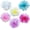 Colorful - 6pcs, variant on 12 count Colorful Pom Hair Ties, Elastic Ponytail Holders, Shiny Cute Scrunchies, Hair Accessories for Women for Parties, Show, Festivals - White, , Light , Yellow, Blue,