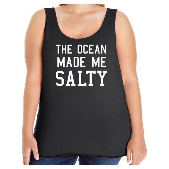 The Ocean Made Me Salty Womens Tank Top