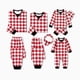 thumbnail image 1 of Conjuntos de pijamas navideños a juego para toda la familia, cuadros rojos y blancos, con cordón y bolsillos, 1 of 5