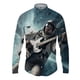thumbnail image 5 of Camisetas con estampado 3D de astronauta espacial para hombre, camisetas casuales de manga larga con botones, ropa de calle, blusa de gran tamaño para hombre, 5 of 5