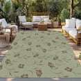 thumbnail image 2 of Sage Green Floral Outdoor Rug for Patio/Deck/Porch, Non-Slip Large Area Rug 4 x 6 Ft, Vintage Spring Botanical Flowers Indoor Outdoor Rugs Washable Area Rugs, Reversible Camping Rug Carpet Runner, 2 of 8