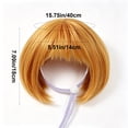 thumbnail image 3 of huayou Pet Bob Wig, Short Hair Costume Headpiece with Adjustable Tie Strap, Synthetic Hair Dress-up Accessory for Small & Medium Dogs and Cats, for Party, Cosplay & Daily Photography Use, 3 of 7