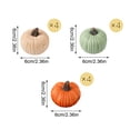 thumbnail image 2 of Fall Decor Pumpkins with Wood-Look Handles, Farmhouse Fall Decor for Mantel Or Shelf Centerpieces, Halloween Pumpkin Decorations for Thanksgiving Table Decor, 12 Count Set, 2 of 8