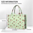 thumbnail image 3 of Large Capacity Tote Bag,Green Highland Cow Flower Pattern Handbag Fashion Luxury Tote Bag,15.7"x13"x 5.1" Inches,Laptop Compatible, 3 of 6