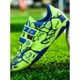 thumbnail image 4 of Rotosw Unisex Youths Cleats Soccer Shoes Athletic Low Top Kids Football Magic Tape Sneakers Size 10C-4.5Y Fluorescent Green (Broken Nails) 4.5Y, 4 of 4