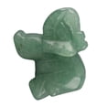 thumbnail image 3 of YAHHU 1.5-Inch Natural Stone Carved Elephant Crystal Figurine Home Decoration Furnishing Article Green Aventurine 3.81 cm Healing Energy Collectible Knick-Knack, 3 of 5