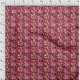 thumbnail image 4 of oneOone Cotton Poplin Twill Magenta Fabric Abstract Floral Sewing Craft Projects Fabric Prints By Yard 56 Inch Wide, 4 of 5