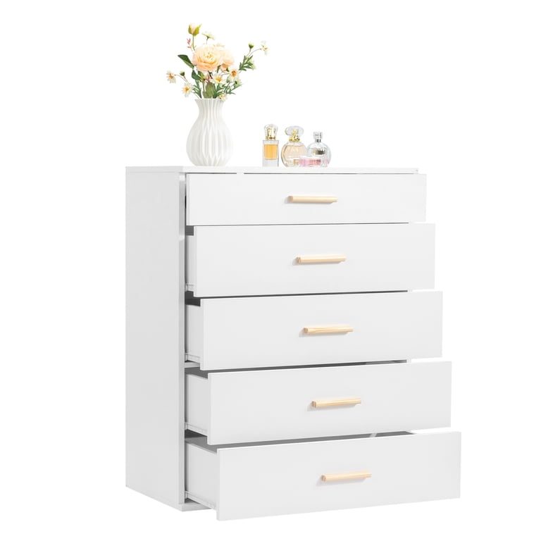 Zimtown 5 Drawers Dresser, Big Space Storage Tower with Visual