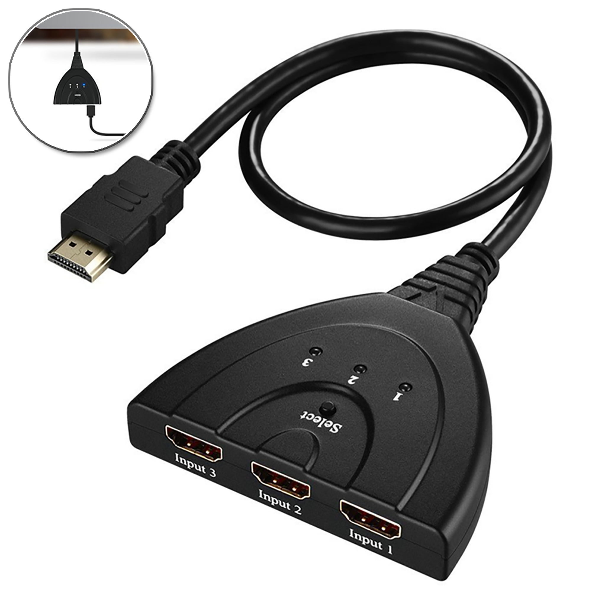 1080P AUTO HDTV Hdmi 3 Port Multi Switch Switcher Splitter Selector HUB