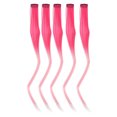 thumbnail image 3 of Highlights Postiche, Longue 10 Pcs Postiche Colorée Droite à la Mode pour Filles pour Événements Cosplay Rouge Rose, 3 of 8