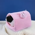 thumbnail image 3 of Cozy Cartoon-themed Winter Bed for Small Pets Semi-enclosed Hamster Nest with Hanging Hook and Soft, Vibrant Colors, 3 of 9