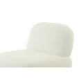 thumbnail image 4 of 34 Inch Accent Chair- Armless- Softly Padded White Fabric- Solid Wood, 4 of 6